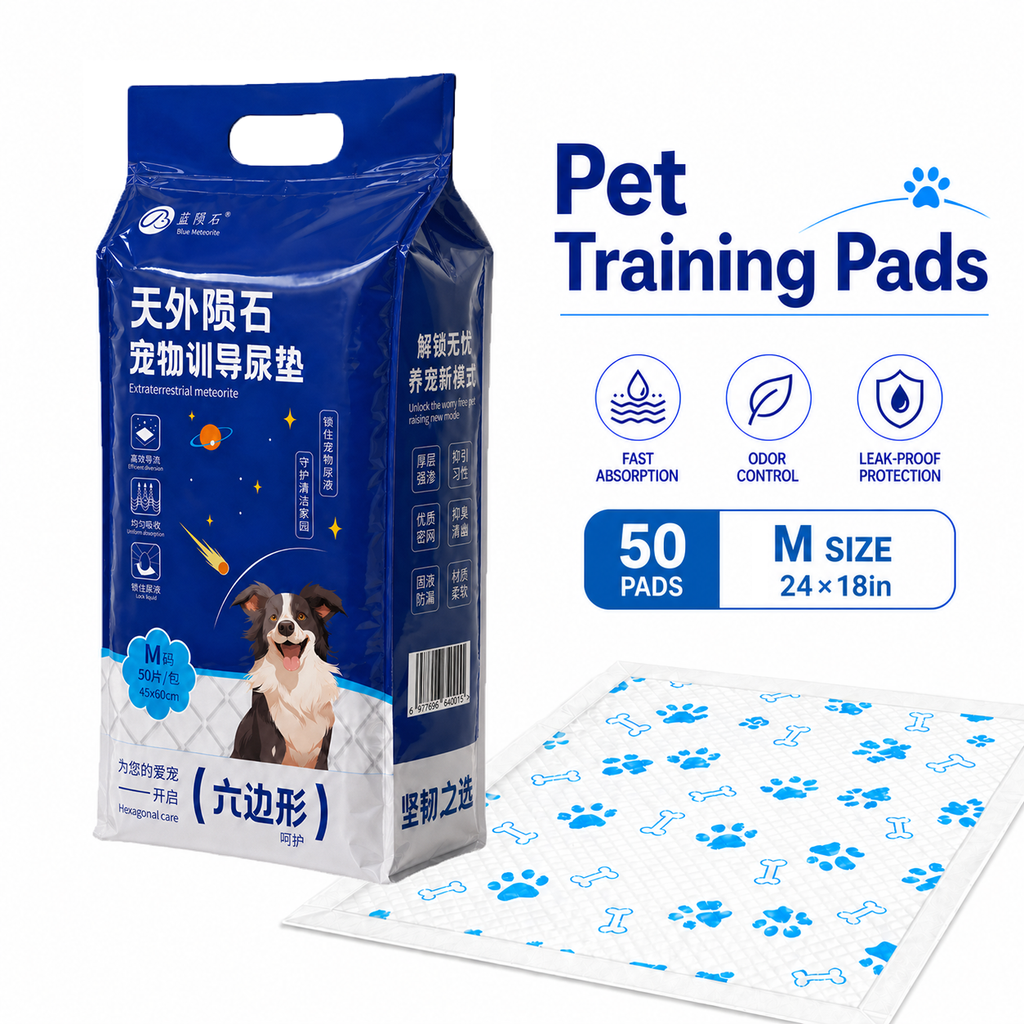 Blue meteorite Puppy training pee pad  (24 x 18 in),50 Count